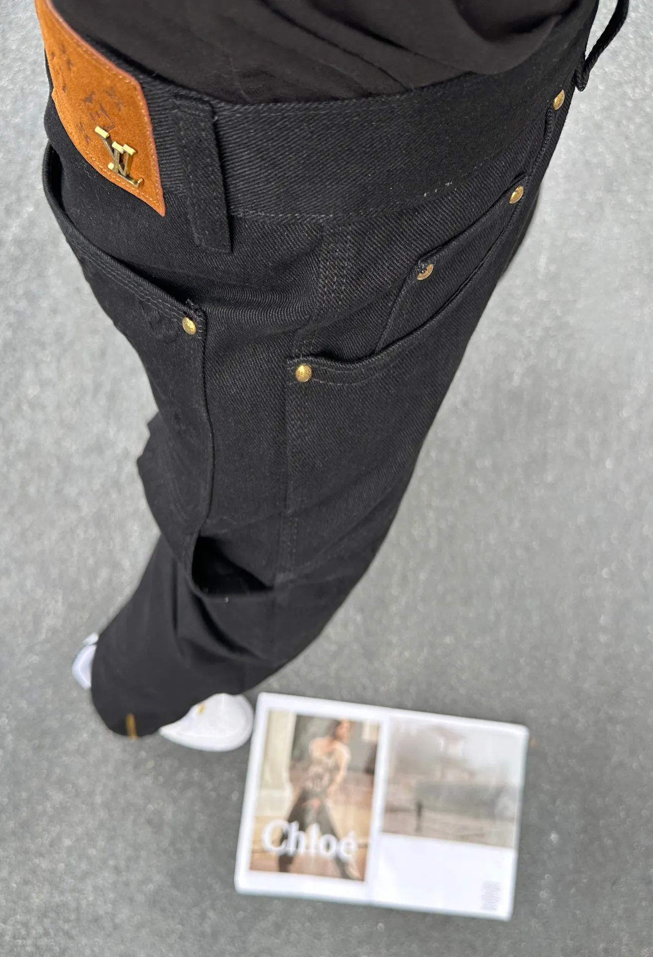 Louis Vuitton/Louis Vuitton embossed embossed presbyopic work jeans